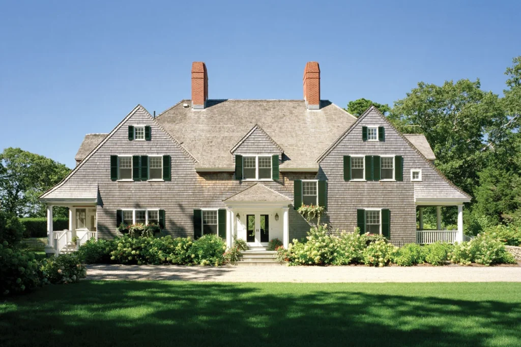 Colonial House with two chimneys