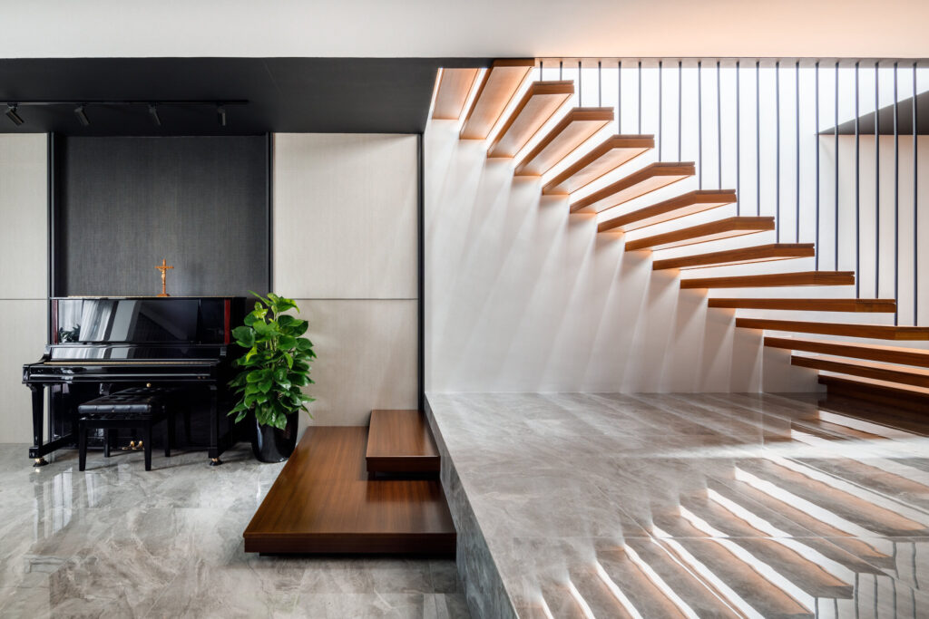 The stairway of light and shadow—Psychology of interior design in a hallway by Haus Atelier