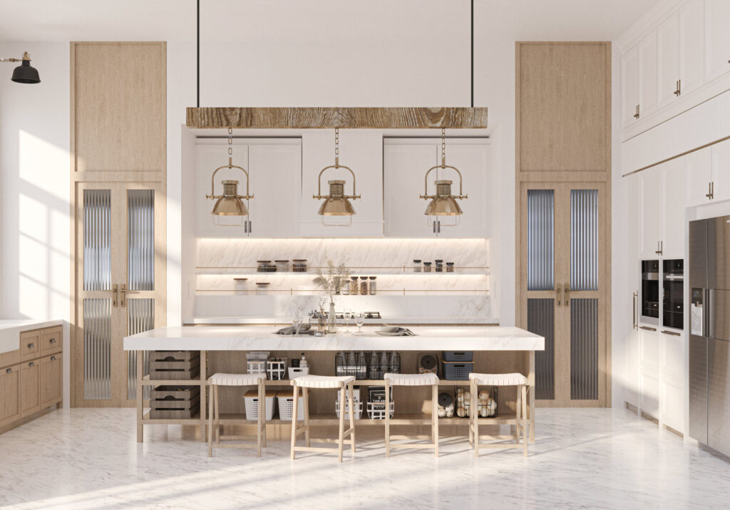 Neutral kitchen color scheme in Haus Atelier's project Thomson Green