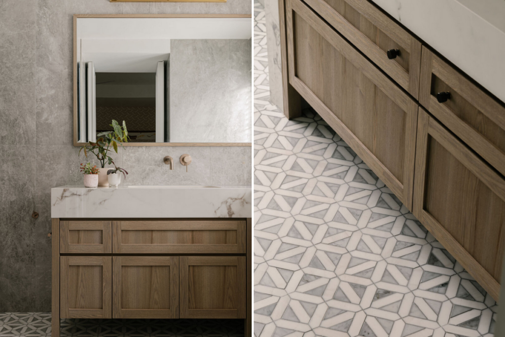 Jalan Lim Tai See bathroom, contemporary Mediterranean interior design by Haus Atelier