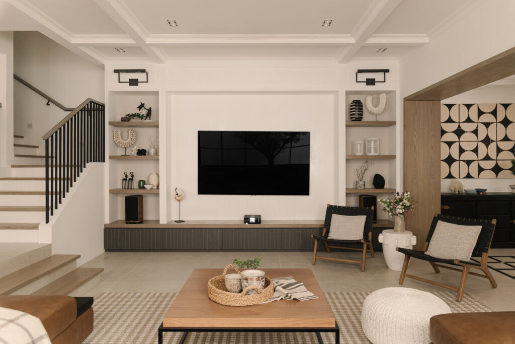 Jalan Lim Tai See living room, contemporary Mediterranean interior design by Haus Atelier