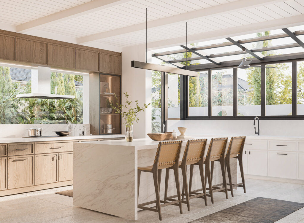 Kitchen in the Mediterranean interior design project Clementi Park by Haus Atelier
