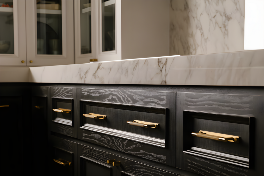 Modern tactile surfaces in Haus Atelier's Jalan Lim Tai See bathroom interior